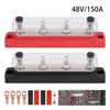M6 Terminal Studs Bus Bar Distributor 150A 4Way 6Way Red Black 48V Heat-Resistant Power Distribution Block Copper For EV Battery