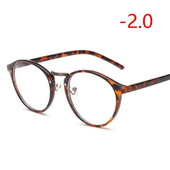 Retro Runde Brille Männer Frauen Ultraleicht Myopie Brillen Myopiebrillen fertig -1 -1,5 -2 -2,5 -3 -3,5 -4 -4,5 -5 -6
