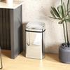 30L Trash Can with Sensor for Automatic Opening and Closing, 33x25x57.5 cm, Silver
