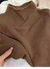 2026 Autumn/Winter Women's Slim Fit Wool Knitwear Pullover - Half-High Neck Solid Color Base Layer Top