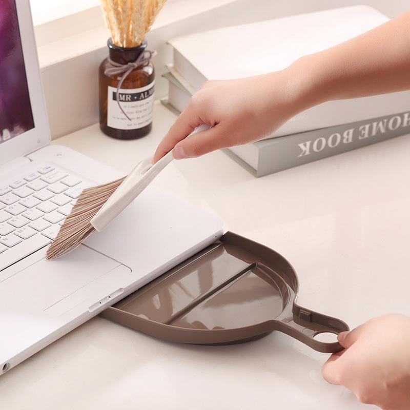 Children's Mini Desktop Broom & Dustpan Set for Keyboard Cleaning