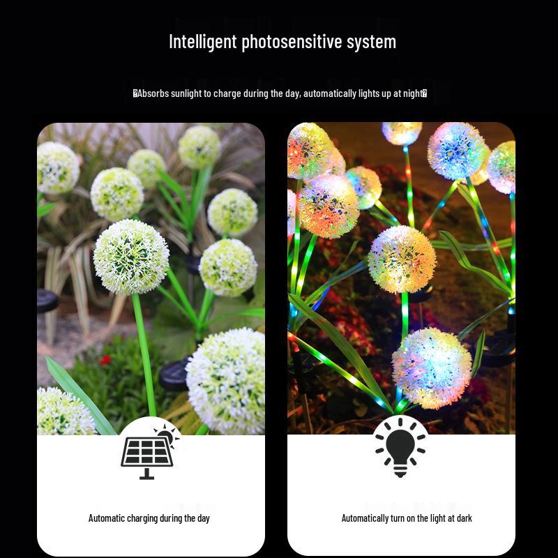 Solar LED Dandelion Garden Light: Waterproof Outdoor Lawn and Courtyard Decoration