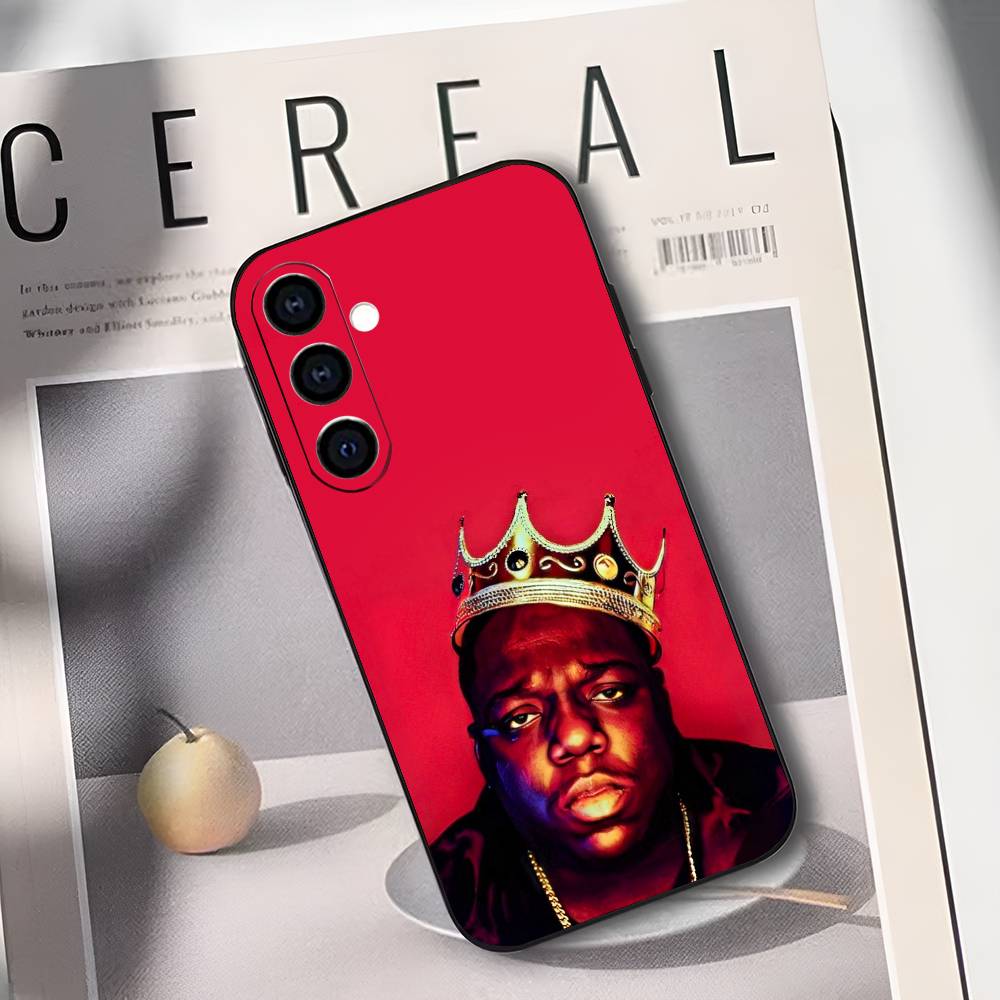 

B-Biggie Smalls Notorious B-BIG Art Phone Case For Samsung Galaxy A73,A72,A71,A70,A53,A52,A51,Soft Silicone Black Cover Samsung a22 5g