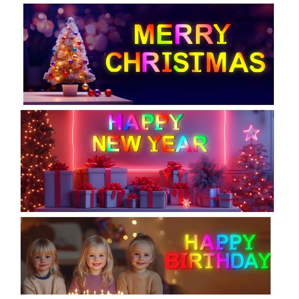 Name Letter Alphabet Light Smart Number Lamp MeRGBW App LED Letters Light Game