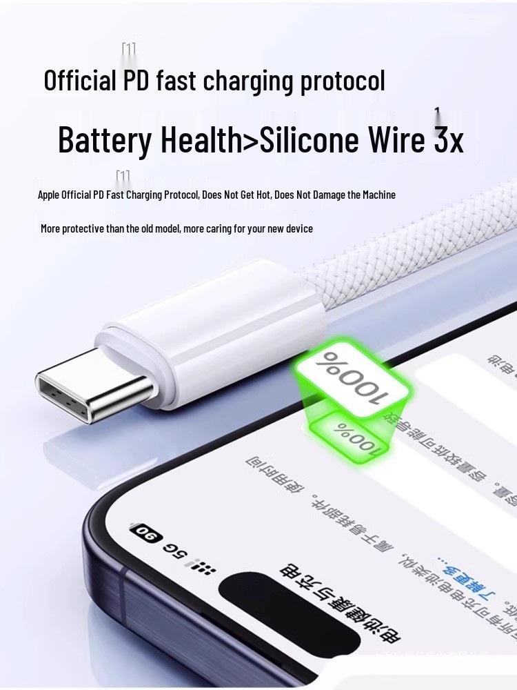 Slim 30W Apple Charger for iPhone 15 Pro/Pro Max with PD Fast Charging