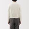 MUJI Women's Washable Knit Crew Neck Cardigan, Off-White, Size S (BA1Q4A5S)