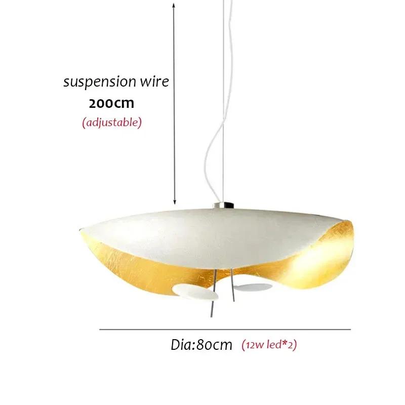 Nordic Leaf Pendant Lamp Copper Chandelier Creative Living Dining Bar Kitchen Island Lanterns LED Curved Led Indoor Lighting