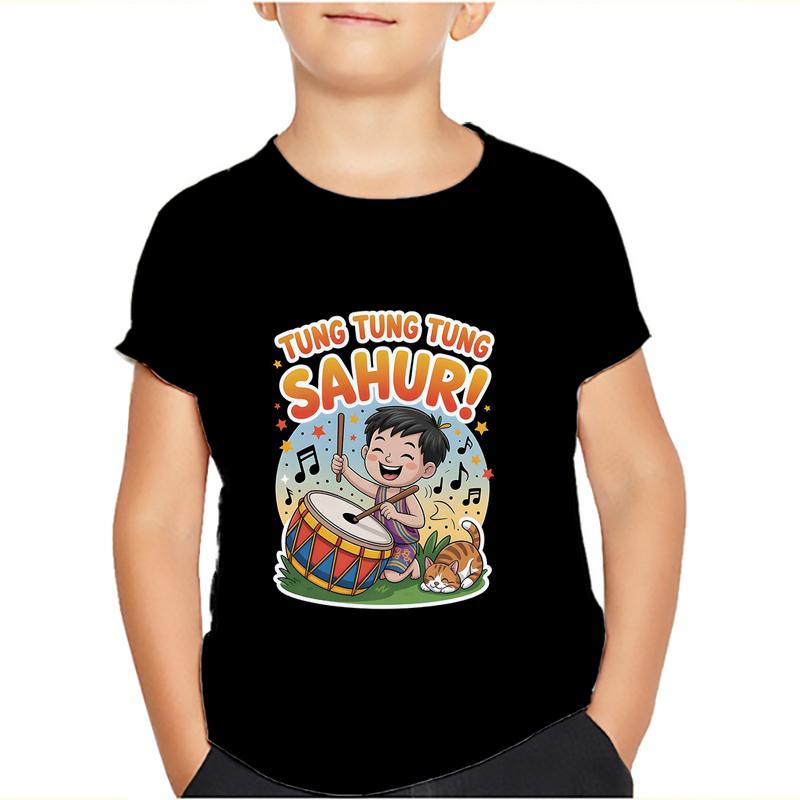 Tung Tung Tung Sahur Meme T-Shirts Bombardiro Crocodilo Kids Boys Girls Tee Tralalero Tralala Short Sleeve T Shirts Tops
