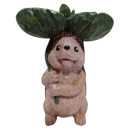 Resin Birdbath Wild Bird Feeder Cute Dog Hedgehog Garden Ornament Outside Sculpture Bases Decor for Nature Lover Yard Garden