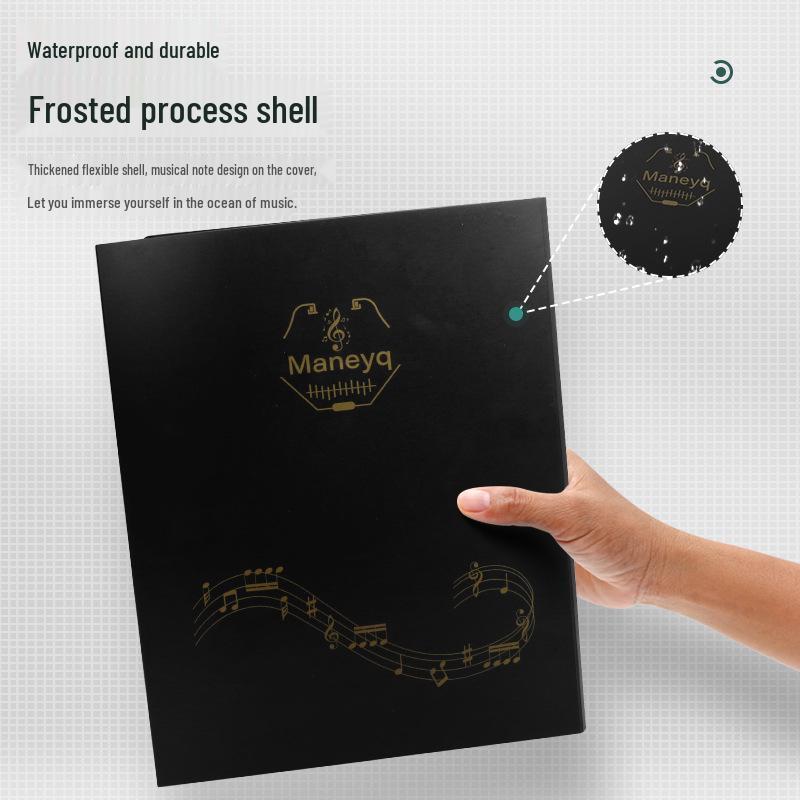 52-Page Expandable A4 Piano Sheet Music Folder with Clips and Coil Binding