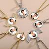 European Hip Hop Family Personality Photo Pendant Copper Inlaid Zircon DIY Big Brand Same Style Photo Necklace