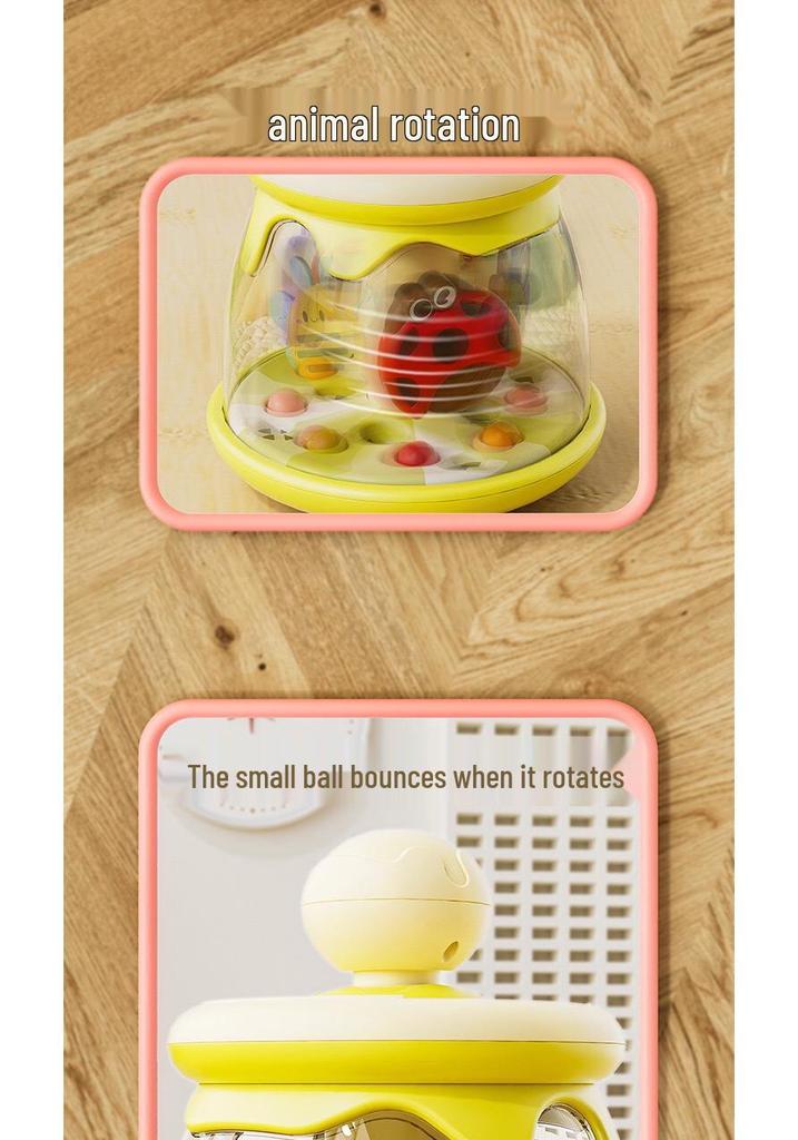 Children's Insect Carousel Jumping Ball Toy – Early Education & Soothing Gift for Babies
