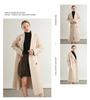 2024 Autumn Double-Breasted Woolen Women's Mid-Length Loose Coat