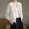 Women S Beige Short Flight Jacket Loose Fit Baseball Coat