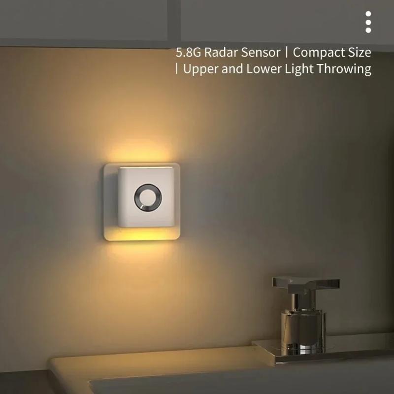 Eu Plug Led Motion Sensor Wall Lamp 120° Wide Angle Warm White Night Light For Stairs Bedrooms Hallways - Eye Protection