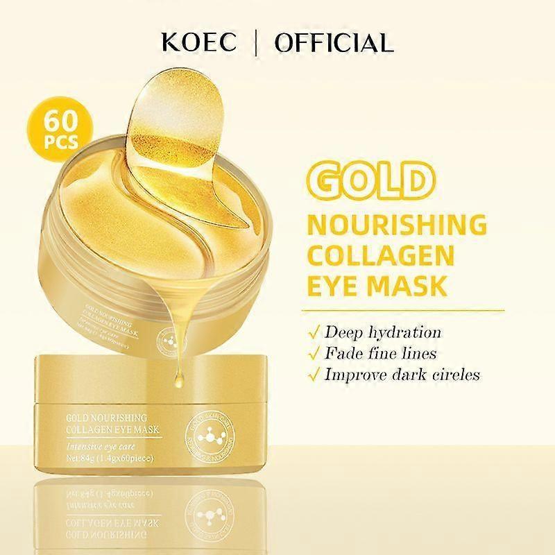 A1 Kristall-Augenmaske 24 Gold Hydrogel Collagen hellt Augenfältchen und dunkle Augenringe auf