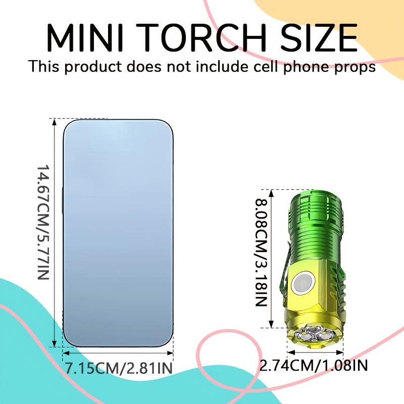 Rechargeable Flashlight with Magnetic Base and Rear Clip, Portable ABS Material for Camping,hiking,patrol,maintenance,emergency Situations,camping