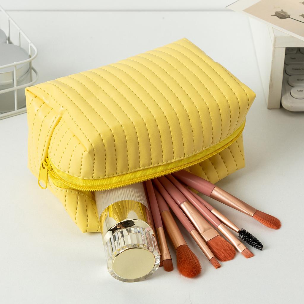 PU Waterproof Makeup Bag Travel Toiletry Bag Macaron Color Small Cosmetic Bag Travel Cosmetic Organizer Zipper Coin Purse Wallet