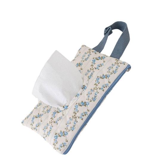 Baby Wipes Pouch Floral Quilted Portable Baby Organizer Bag Refillable Wet Wipes Bag