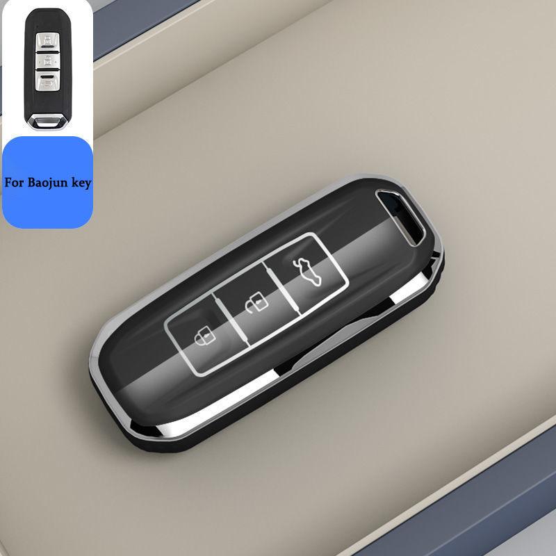 Soft TPU Car Key Case Cover Protect Shell Bag For Baojun 510 730 360 560 RS-5 530 630 for Wuling Hongguang S Car Accessories