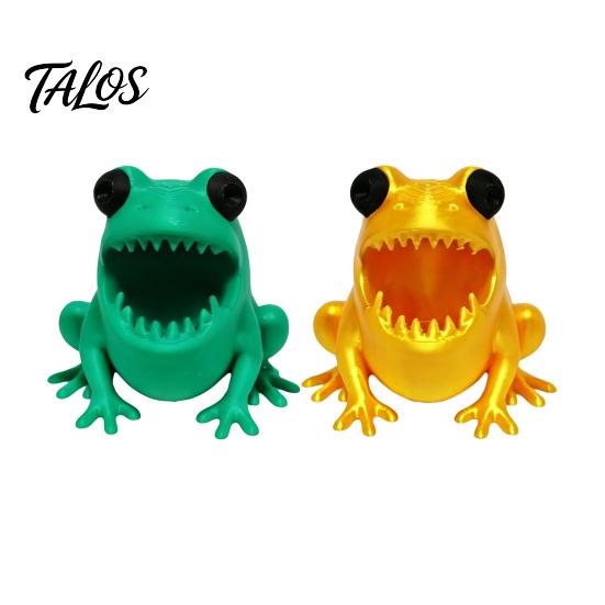 Talos Cute Frog Pen Holder, 3D Printed Figurine, Cartoon Desk Organizer, Multifunctional Storage for Pens Pencils Markers, Office School Decor