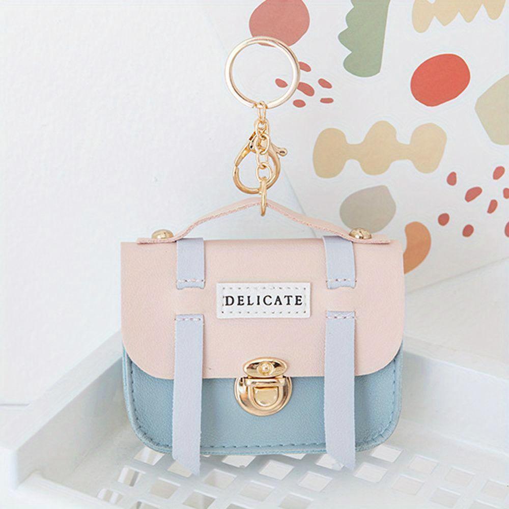 Kawaii Portable Key Bag Girl Purse Card Holder Mini Coin Bag Coin Purse Handbag Key Chain Headphone Storage Bag