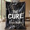 The Cure Custom Flannel Throw Blanket Print Your Name Text Soft Warm Blanket Holiday Present