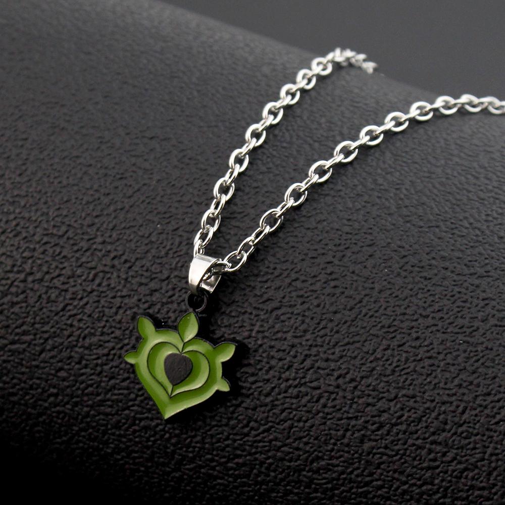 Genshin Impact Pendant Necklace Teen Cute Anime Cartoon Ghost Stainless Steel Necklace for Men Women Jewelry Accessories Gift