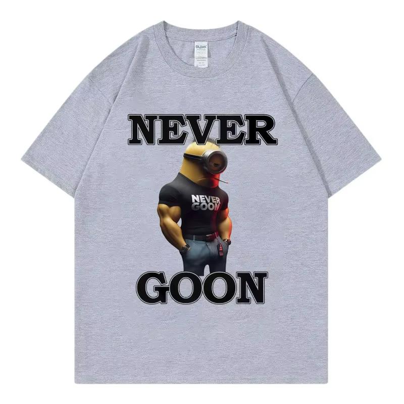 Never Goon Funny Meme Graphic T Shirts Men Women Clothing High Street Trend T-shirts Summer Cas