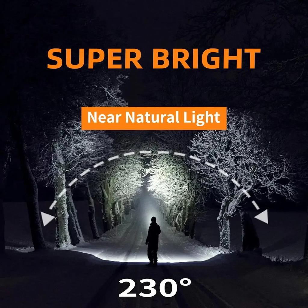KDULIT 7500Mah Powerful COB LED Headlamp Rechargeable Head Flashlight Camping Light Headlight Led Head Torch for Fishing Lantern