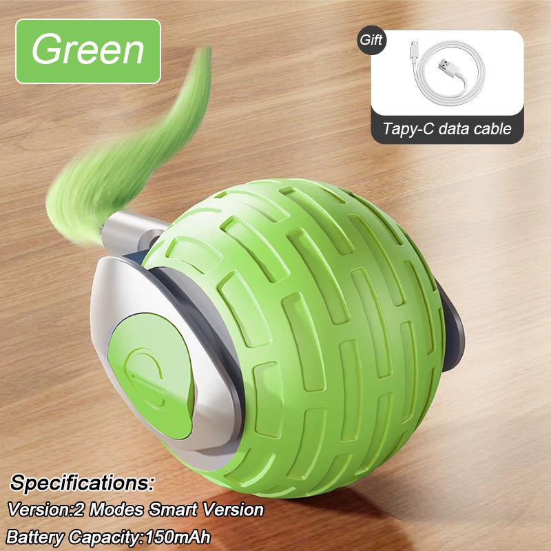 New Interactive Cat Toys Ball Smart Electric Rolling Ball Toys for Cat Kitty Pet Automatic Training USB Rechargeable Cat Toy