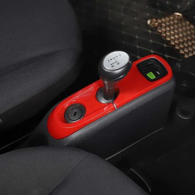 For Smart Fortwo 451 2009 2010 2011 2012 2013 2014 2015 Carbon Fiber Texture Car Center Console Gear Panel Cover Decorate Trim