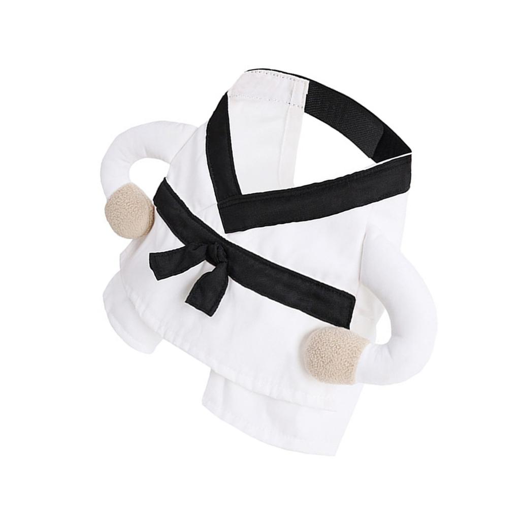 Martial Arts Costume for Dog Breathable 2 Leg Clothes For Small Dog Easy Wear Pet Halloween Party Dressingup Outfit