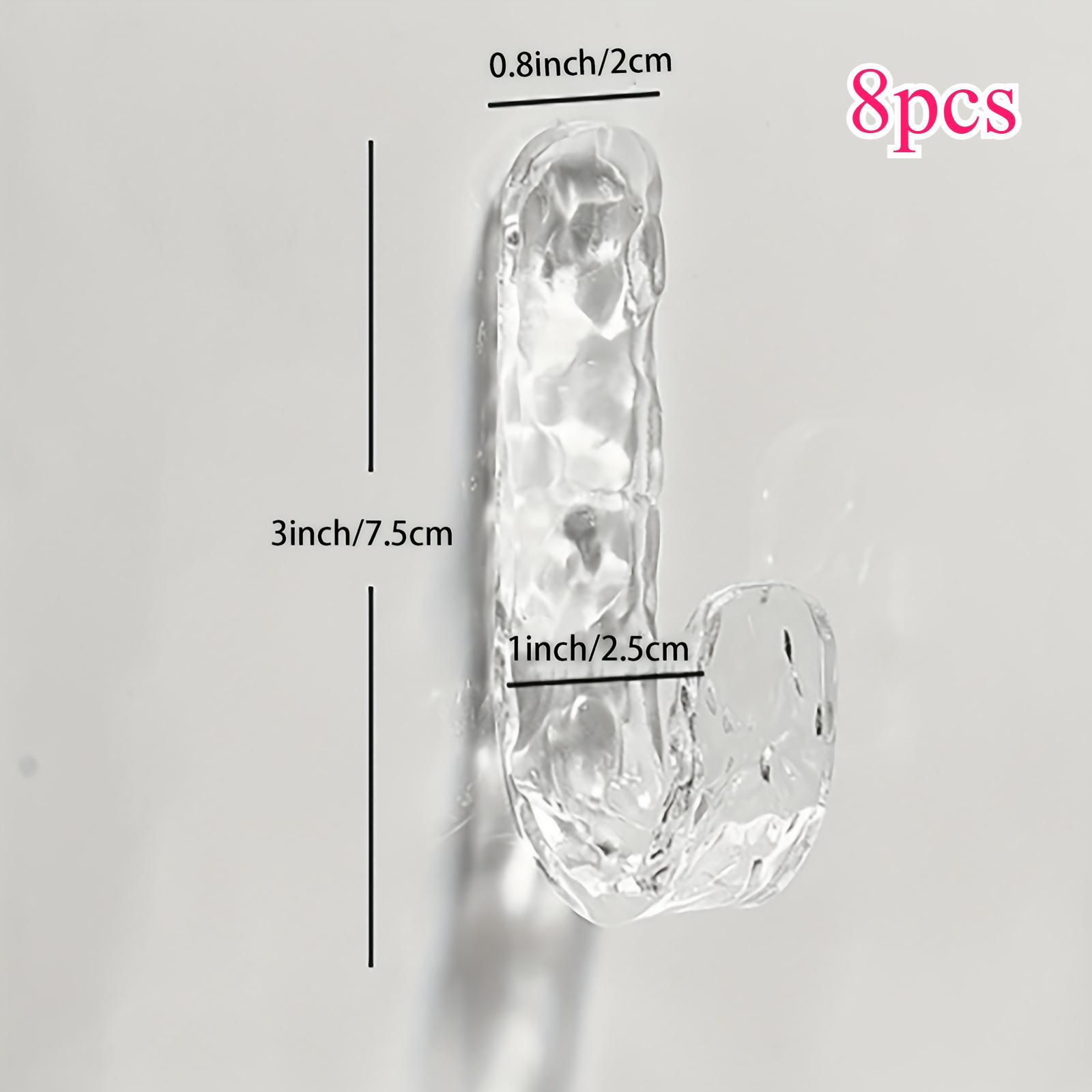 

[Прозрачные ледяные крючки] 8 шт. Прозрачные ледяные крючки | Легкая роскошь и высококлассное ощущение, Подходят для различных сценариев: Кухня, Шкаф, Стена 8pcs
