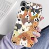 Cute Cartoon Puppy Transparent Soft Phone Case For iPhone 15 12 14 16 17 13 Plus 11 Pro Max 13 Pro