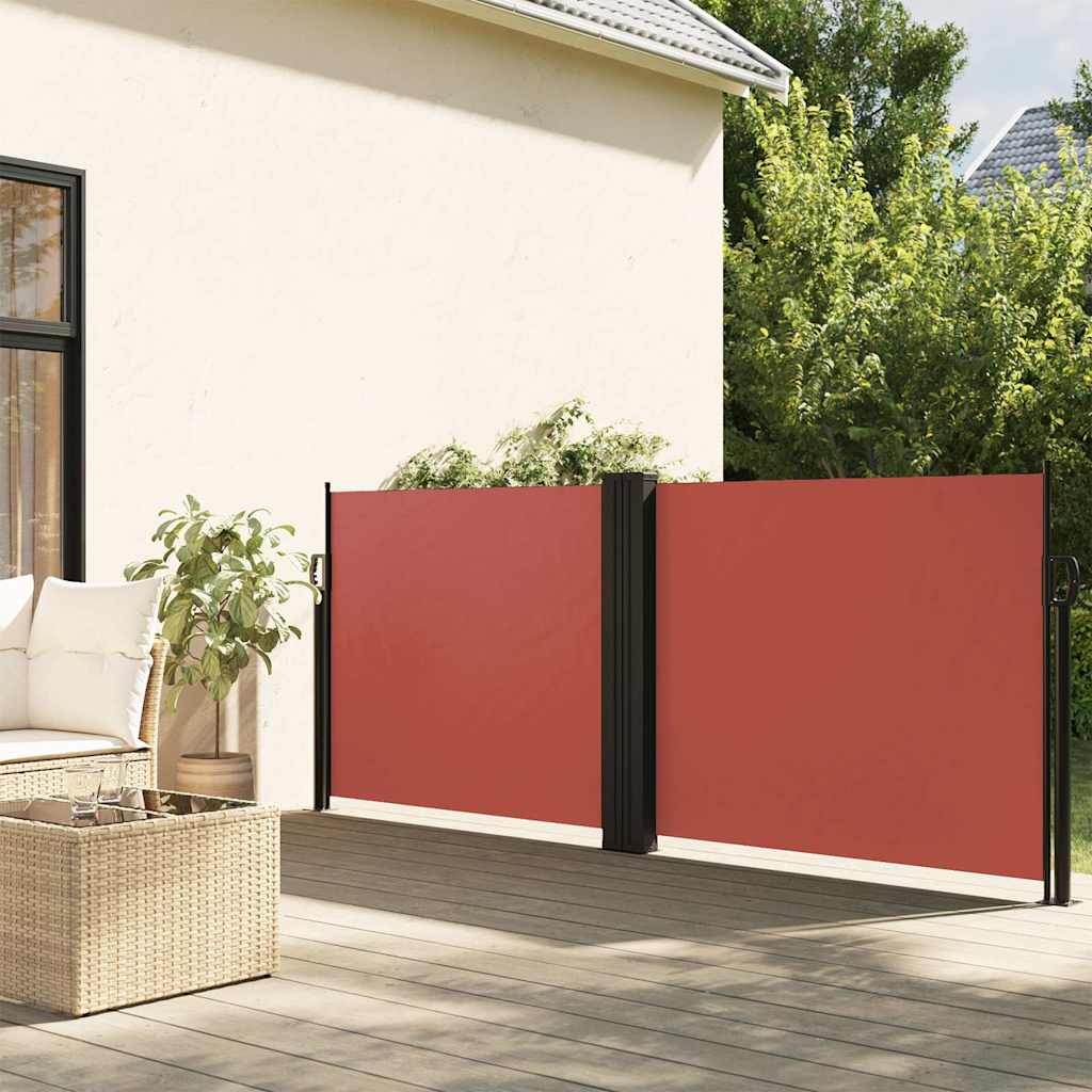 Retractable Side Awning Terracotta Red 120 X 600 Cm