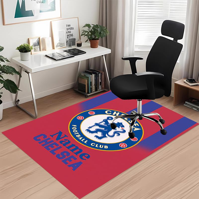 Custom Name Chelsea Football Club Printed Carpet Rug For Office Chair Living Room Bedroom Kitchen Room Decor Gifts