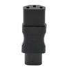4PCS IEC320 C8 to C13 Power Cord Adapter PVC Housing IEC320 Power Plug Adapter for Laptop Ups