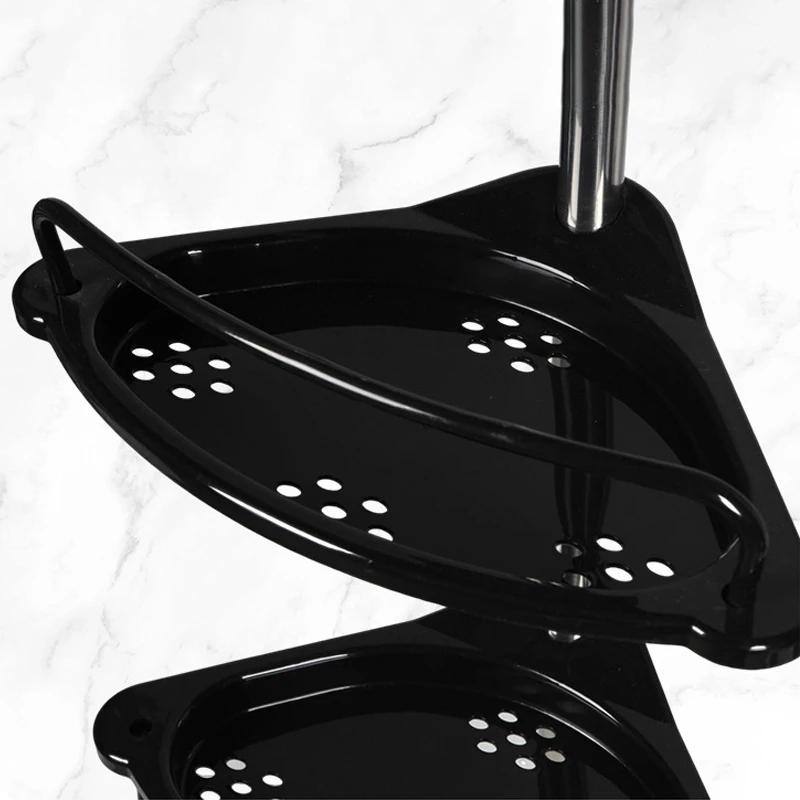 4 Tier Bathroom Corner Storage Rack Adjustable Stainless Steel Pipe Shower Organizer Rust Proof Telescopic Rod Bathroom Shelf