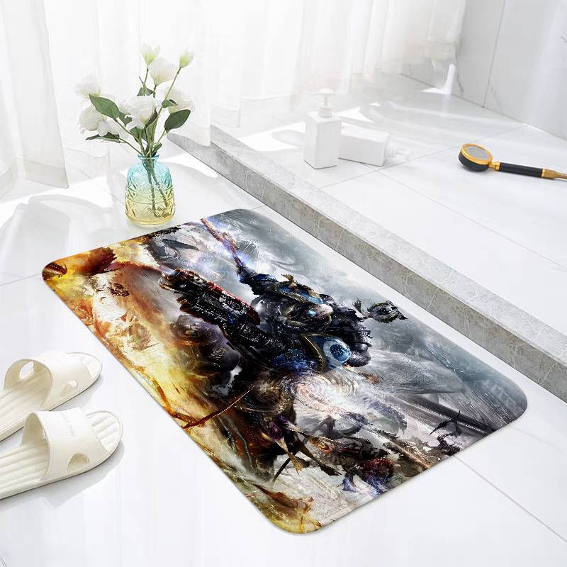 B-Warhammes-D-40k Floor Mats Home Laundry Rug Carpet For Living Room Decor Lounge Area Anti-slip Foot Mat Entrance Doormat