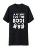 Unisex Funny Halloween T Shirt I M Just Here For The Boos Black 2X Large Vintage Washed Graphic Top For Everyday Wear Homme