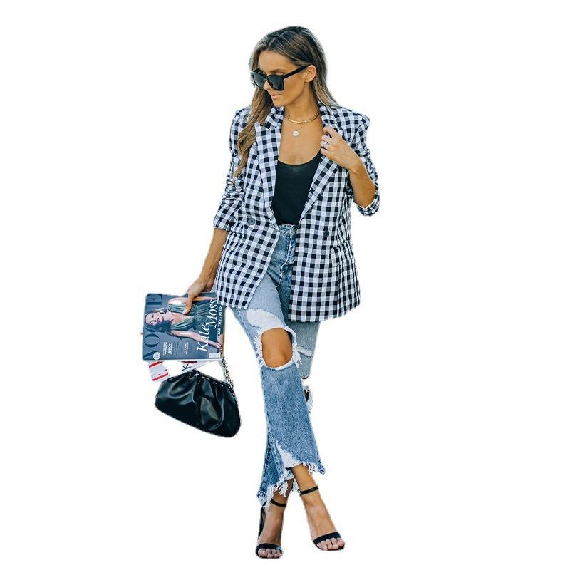 Spring new ripped women's jeans washed and torn rough edge beggar pants