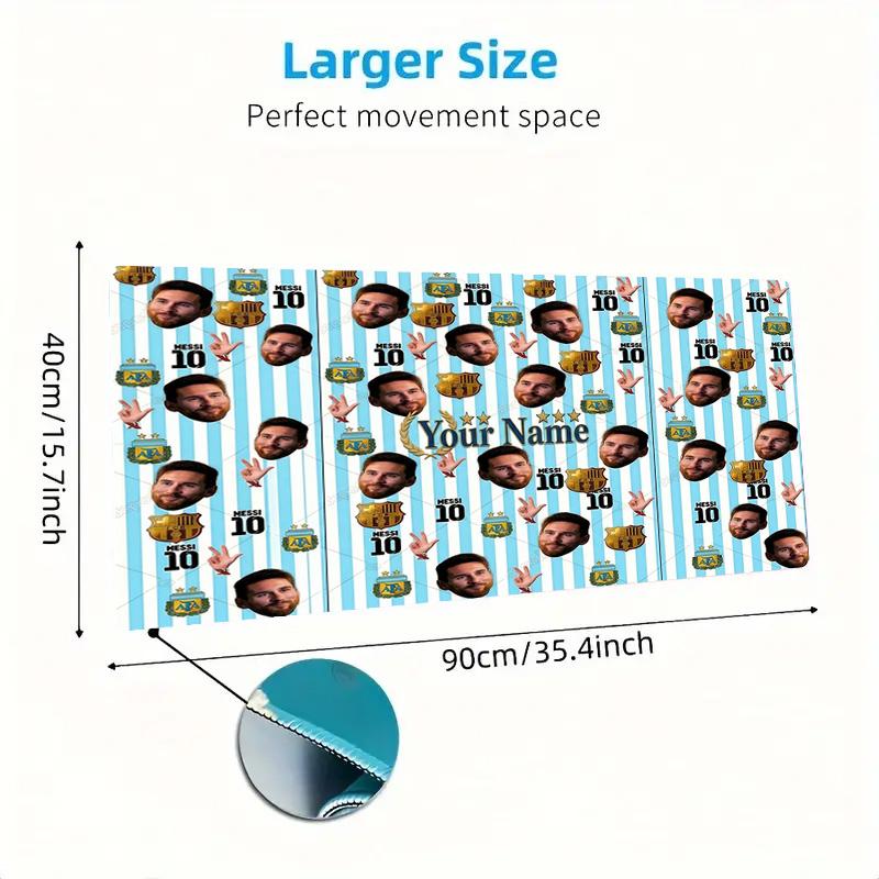 Messi Custom Name Large Size Mouse Pad Large Gaming Table Cushion Nonslip Laptop Tablet Big Mousepad Xxl Mat Mini Pc Playmat With Lock Edge Custom Nam