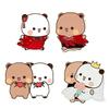 Cute Bubu Dudu Wedding Fridge Magnets Kawaii Panda Yier Home Decor Sticker Creative Anime Home Accessories Couple Ornament Gift
