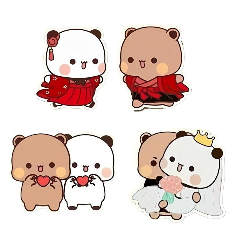 Cute Bubu Dudu Wedding Fridge Magnets Kawaii Panda Yier Home Decor Sticker Creative Anime Home Accessories Couple Ornament Gift