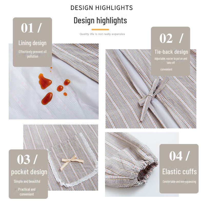 Fasjonabelt smussavvisende kjøkkenforkle for kvinner og menn - Inkluderer ermer, reversibel design