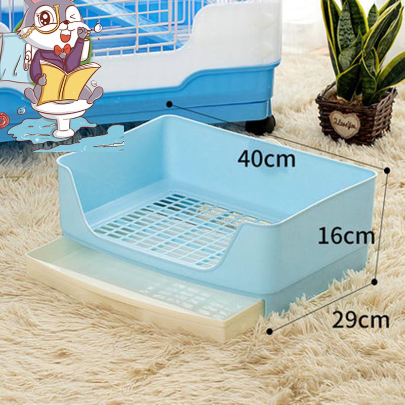 Raised Anti-Splash Triangle Pet Toilet for Rabbits, Guinea Pigs, and Chinchillas – Small and Large Sizes Available