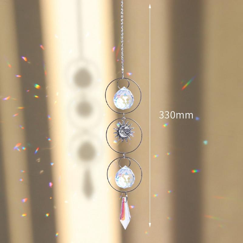 Sonnenfänger Kristall Fenster Windspiel Lichtfänger Regenbogen Prisma Glänzend Chakra Kristall Hängender Anhänger Heimdekoration
