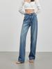 Retro High Waisted Wide Leg Blue Jeans for Women - Slimming and Loose Fit