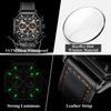 POEDAGAR Luxury Chronograph Square Man Watch Waterproof Luminous Date Men Watch Sports Leather Men's Watches Quartz